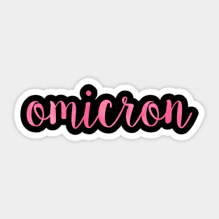 Pink Omicron Sticker